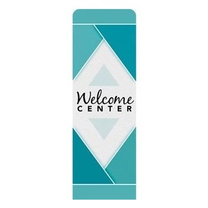 Welcome Diamond Blue 2' x 6' Sleeve Banner