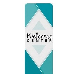 Welcome Diamond Blue 2'7" x 6'7" Sleeve Banners