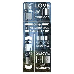 Phrases Praise R 2'7" x 6'7" Sleeve Banners