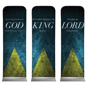 Majesty Triptych  2' x 6' Sleeve Banner