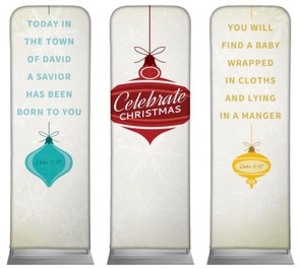 Retro Ornaments 2' x 6' Sleeve Banner