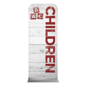 Shiplap Children White 2'7" x 6'7" Sleeve Banners