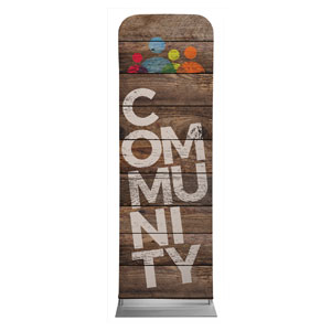 Shiplap Community Natural 2' x 6' Sleeve Banner