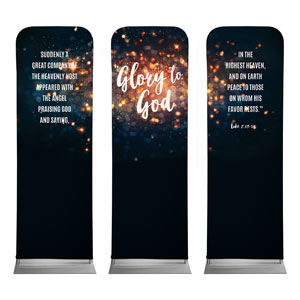 Glory to God Stars 2' x 6' Sleeve Banner