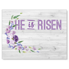 He Is Risen Purple Flowers 