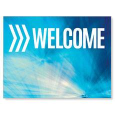 Chevron Welcome Blue 