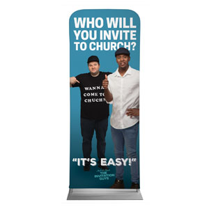 Josh and Steve Thumbs Up 2'7" x 6'7" Sleeve Banners