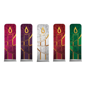 Christmas Candles Set 2' x 6' Sleeve Banner