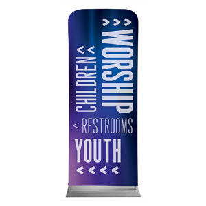 Aurora Lights Directional 2'7" x 6'7" Sleeve Banners