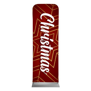 Red and Gold Snowflake 2' x 6' Sleeve Banner