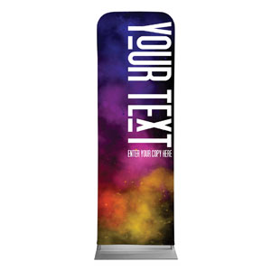 Dark Smoke Your Text 2' x 6' Sleeve Banner