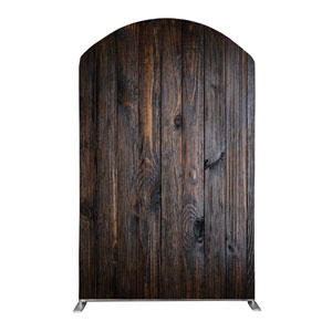 Dark Wood Backdrop 5' x 8' Curved Top Sleeve