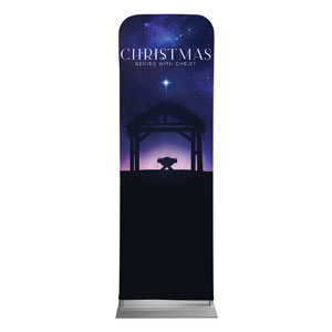 Begins With Christ Manger 2' x 6' Sleeve Banner