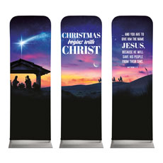 Christmas Begins Star Triptych 