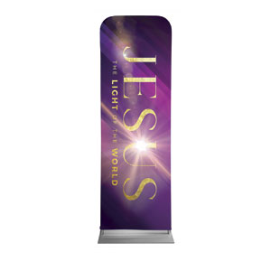 Jesus Light of the World 2' x 6' Sleeve Banner