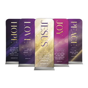 Jesus Light of the World Set 2'7" x 6'7" Sleeve Banners