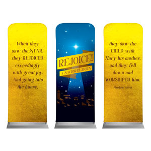 Rejoice Savior Triptych 2'7" x 6'7" Sleeve Banners