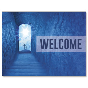 He Is Risen Stairs Jumbo Banners