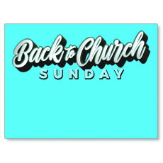 Back to Church Sunday Celebration Blue 