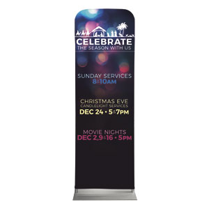 Christmas Bokeh Nativity 2' x 6' Sleeve Banner