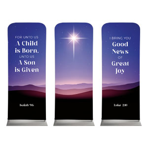 Advent Celebrate the Season Triptych 2'7" x 6'7" Sleeve Banners