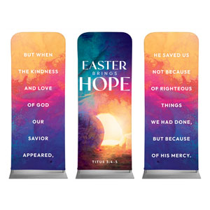 Colorful Open Tomb Triptych 2'7" x 6'7" Sleeve Banners