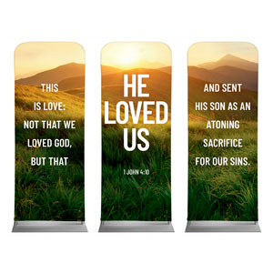 Easter of Hope Meadow Triptych 2'7" x 6'7" Sleeve Banners