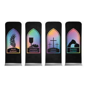 Easter Window Icons Set 2'7" x 6'7" Sleeve Banners