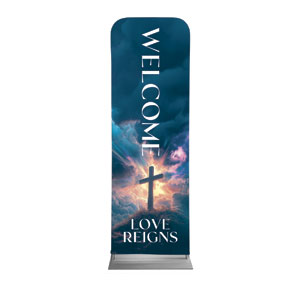 Love Reigns Cross 2' x 6' Sleeve Banner