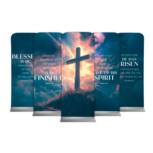 Easter He Is Risen Set 2'7" x 6'7" Sleeve Banners