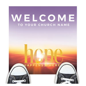 BTCS Hope Happens Here Welcome Floor Stickers