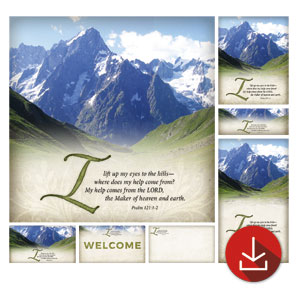 Scripture Psalm 121:1-2 Church Graphic Bundles