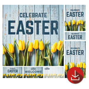 Yellow Tulips Church Graphic Bundles