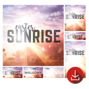 Easter Sunrise Clouds Church Graphic Bundles