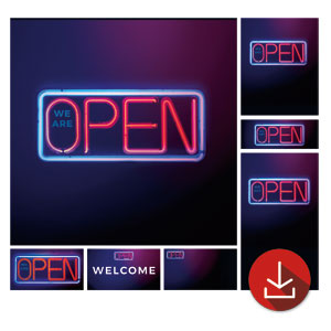 Open Neon Church Graphic Bundles