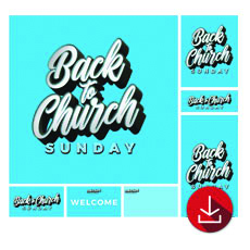 Back to Church Sunday Celebration Blue 