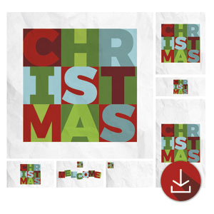 Christmas Squares Church Graphic Bundles