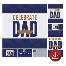 Celebrate Dad Mustache 