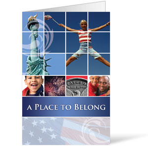 Belong Red White Blue  8.5 x 11 Bulletins 8.5 x 11