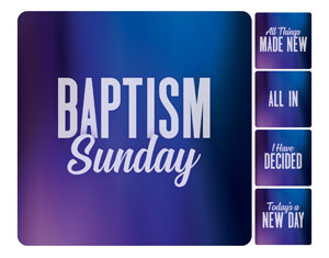 Aurora Lights Baptism Set Square Handheld Signs