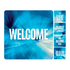 Chevron Blue Greeter Set 