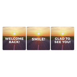 Comeback Sunrise Set Square Handheld Signs