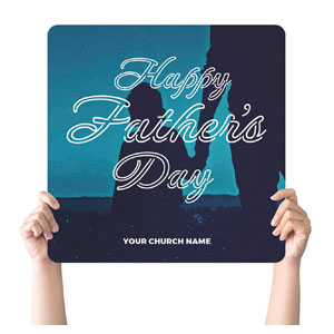 Father's Day Square Handheld Signs