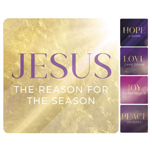 Jesus Light of the World Set Square Handheld Signs