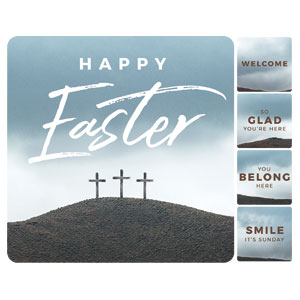 Easter Let It Change You Set Square Handheld Signs