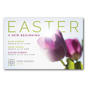 Easter Purple Tulips 4/4 ImpactCards