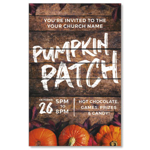 Pumpkin Patch Wood Grain 4/4 ImpactCards