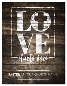 Love Starts Here Wood ImpactMailers