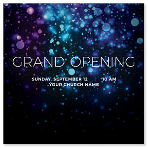 Grand Opening Shimmer 3.75" x 3.75" Square InviteCards