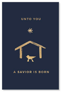 Simple Gold Manger Medium InviteCards